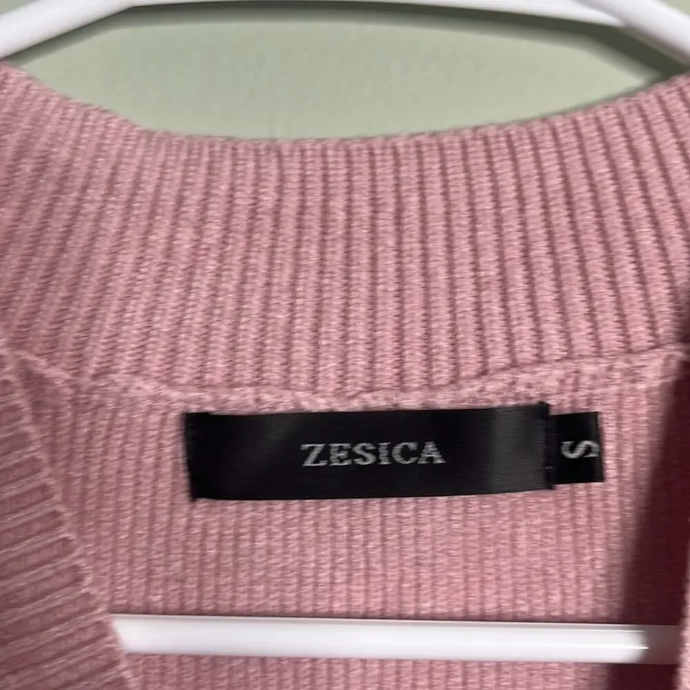 Zesica Pink ribbed Sweater Small
